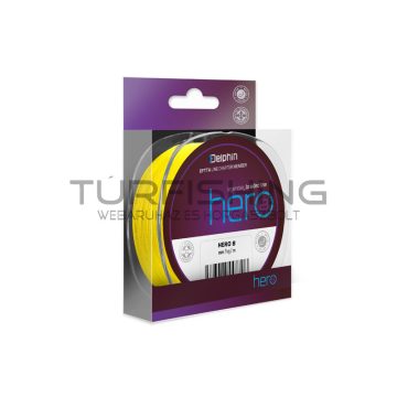 Delphin HERO 8 / fluo sárga 0,12mm 8,2kg  1000m