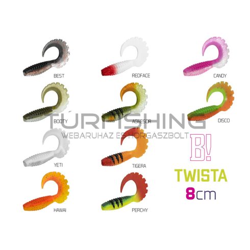 Gumihal Delphin TWISTA UVs / 5db 8cm/TIGERA