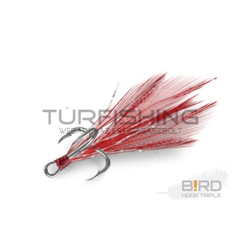Delphin B!RD Hook TRIPLE / 3db piros tollak #8