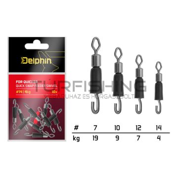   Delphin FDR Quicker Csavarodás mentes gyors forgókapocs / 10db #12/7kg