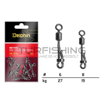   Delphin Method QuiX oldalvonalas forgókapocs / 10 db #8/19kg