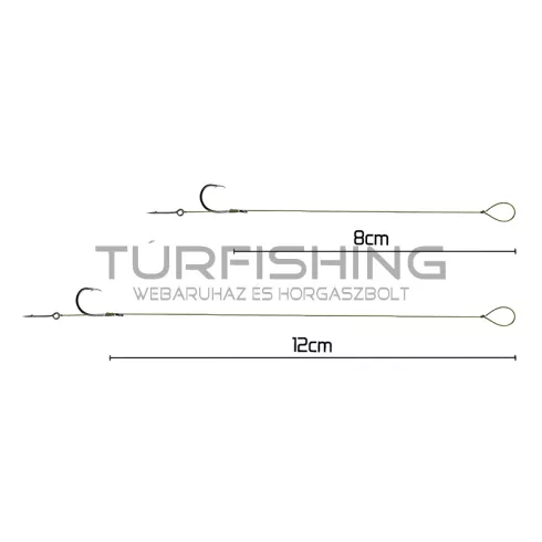 Kötött horog Delphin NOLIMIT Sting / 6db 8cm / 15lbs / BARB #6 / Sting 7mm