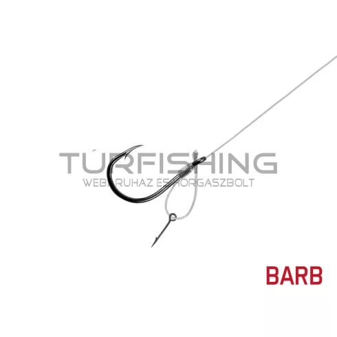 Kötött horog Delphin FLR D-rig / 6db 8cm / 0,22mm / B-LESS #6 / Sting 7mm