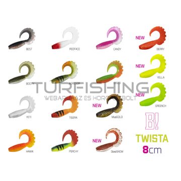 Gumihal Delphin TWISTA UVs / 5db 8cm/BERRY