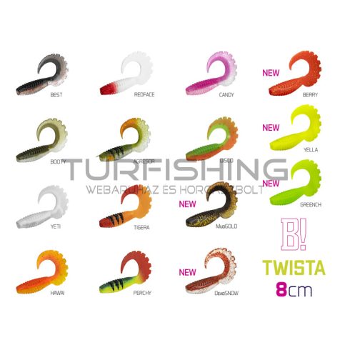 Gumihal Delphin TWISTA UVs / 5db 8cm/GREENCH