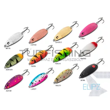 Delphin ELIPZ FullSCALE támolygó kanál 12g RedEND Hook #2
