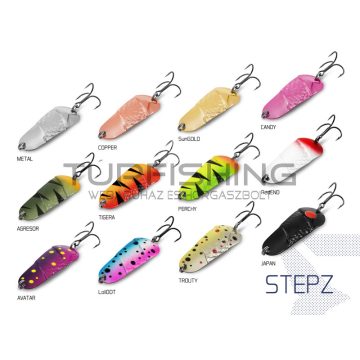   Delphin STEPZ StripSCALE támolygó kanál 10g SunGOLD Hook #2