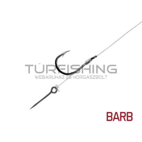 Kötött horog Delphin FLR Sting / 6db 12m / 0,22mm / B-LESS #10 / Sting 5mm