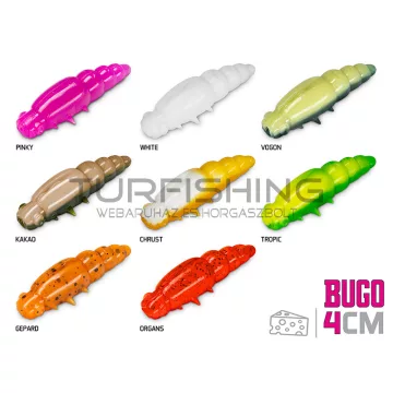 Delphin BUGO sajt / 15 db plasztik csali 4cm / WHITE