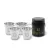 Delphin RESET XL 4v1 Rozsdamentes acél pálinkáspohár készlet 4x70ml