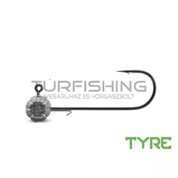 Grub-tartóval ellátott Delphin TYRE jigfej / 5 db 7,5g-4/0