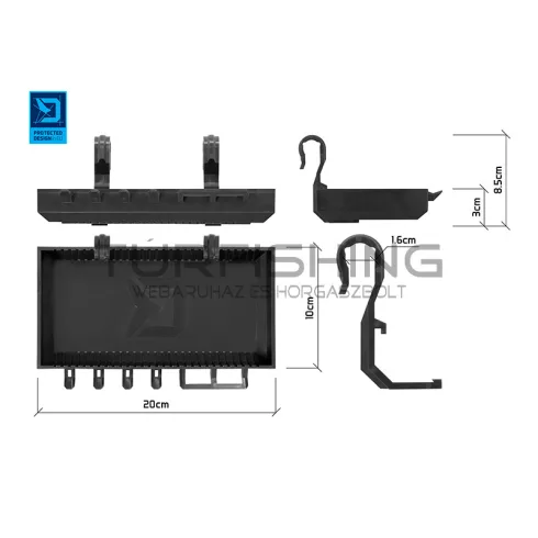 Rodpod polc Delphin ShelfPOD / BlackWAY 20x10x3cm