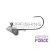 Grub-tartóval ellátott Delphin AeroFORCE jigfej / 5 db 15g-3/0