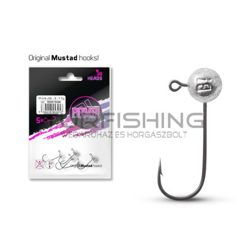 Micro jig fej Delphin BOMB! / 5db 1g-8