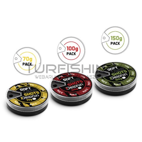 Delphin SOFT kiegyensúlyozó súlyok (zöld doboz) 150g / 0,25-3,0g