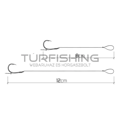 Delphin Braided Sting Feeder Rig / 10db 12cm/0,20mm/Turner #4