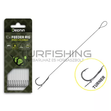 Delphin Braided Sting Feeder Rig / 10db 8cm/0,14mm/Turner #8
