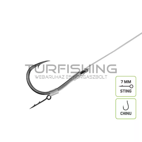 Delphin Fluoro Sting Feeder Rig / 10db 8cm/0,26mm/Chinu #6