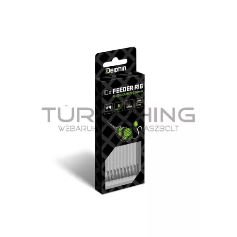Delphin Fluoro Sting Feeder Rig / 10db 12cm/0,30mm/Turner #4
