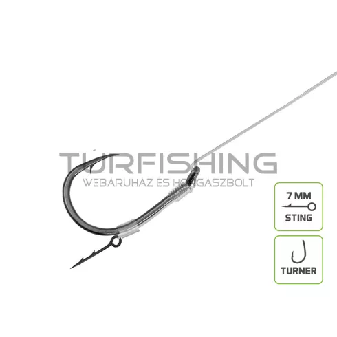 Delphin Fluoro Sting Feeder Rig / 10db 8cm/0,26mm/Turner #6