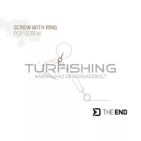 Delphin THE END POP Screw csavar karikával / 15 db S
