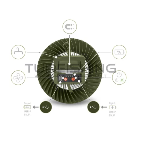 Delphin Ventix Ventilátor világítással 4400 mAh