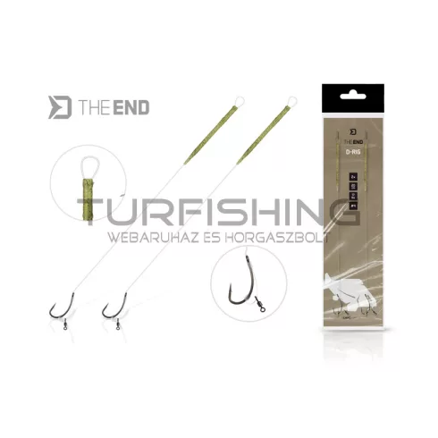 Delphin THE END D-Rig kötött horog / 2db 20 cm / 17lbs / #4
