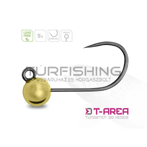 Delphin T-AREA BL Tungsten jig / 5 db arany/4mm/0,6g/#6