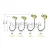 Delphin T-AREA BL Tungsten jig / 5 db arany/4mm/0,6g/#6