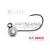 Delphin T-AREA BL Tungsten jig / 5 db ezüst/4mm/0,6g/#6