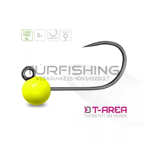 Delphin T-AREA BL Tungsten jig / 5 db fluo sárga/4mm/0,6g/#6
