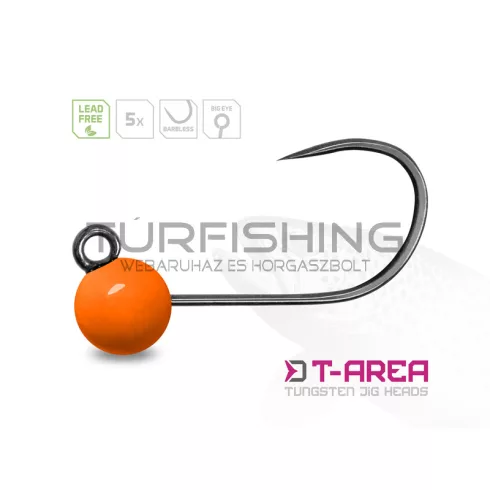 Delphin T-AREA BL Tungsten jig / 5 db fluo narancs/4mm/0,6g/#6