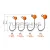 Delphin T-AREA BL Tungsten jig / 5 db fluo narancs/4mm/0,6g/#6