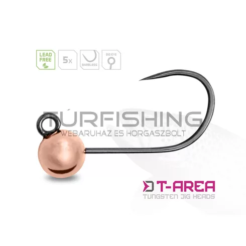 Delphin T-AREA BL Tungsten jig / 5 db réz/4,6mm/0,9g/#6