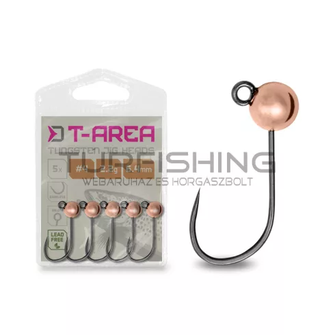 Delphin T-AREA BL Tungsten jig / 5 db réz/4,6mm/0,9g/#6