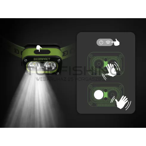 Delphin COMPACT fejlámpa 3W/120lm/1200mAh