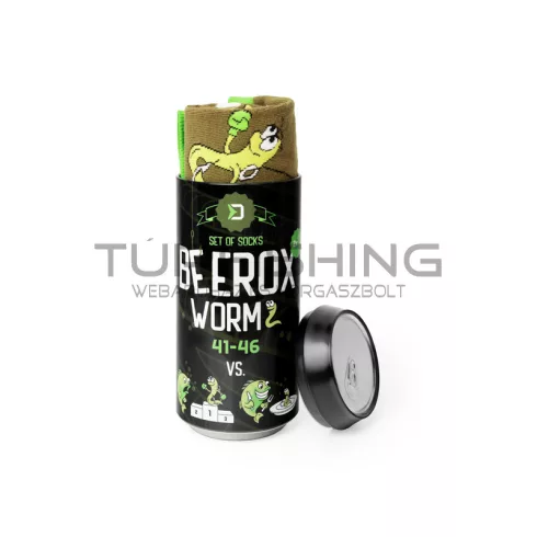 Zokni szett dobozban Delphin BEEROX WORM 41–46-os méret / 2 pár