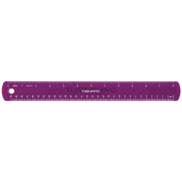Gyerekvonalzó Lila Csillámokkal - 30cm