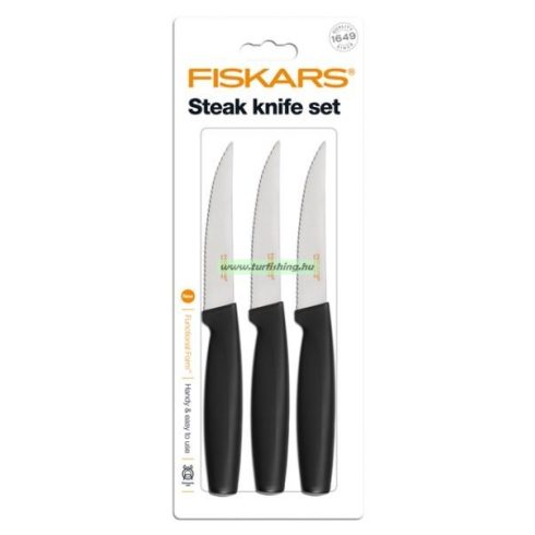 FF Steak kés készlet, fekete színű, 3db-os