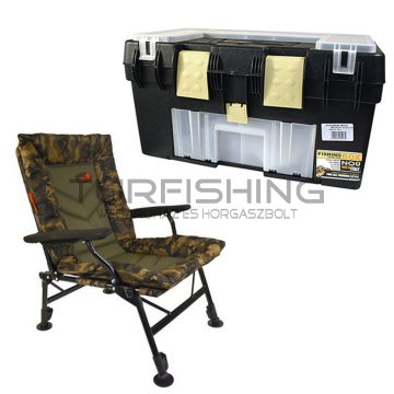   CARP EXPERT COMFORT CAMO SZÉK FISHING BOX TIP.333 HORGÁSZ DOBOZZAL
