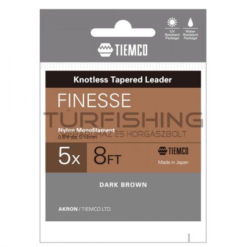 Tiemco TIEMCO VÉKONYODÓ ELŐKE FINESSE TAPERED LEADER 8ft 3X