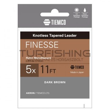  Tiemco TIEMCO VÉKONYODÓ ELŐKE FINESSE TAPERED LEADER 11ft 5X