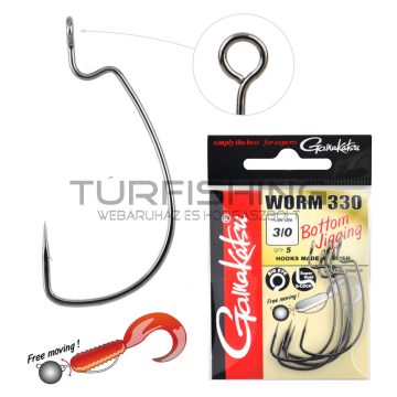 GAMAKATSU Worm-330 Bottom Jigging  2/0-ás 5db/cs