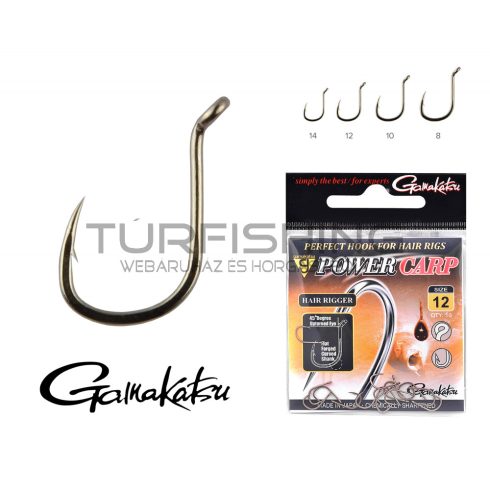 GAMAKATSU Power Carp Hair Rigger 10db/cs. 14-es