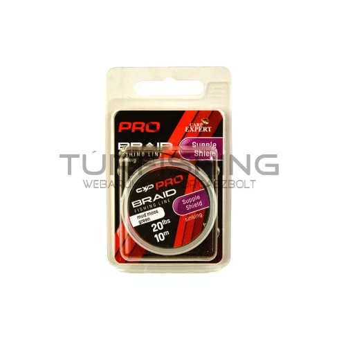 CARP EXPERT PRO SUPPLE SHIELD FONOTT BEVONATOS SÜLLYEDŐ ELŐKEZSINÓR 20LBS MUD BROWN 10M