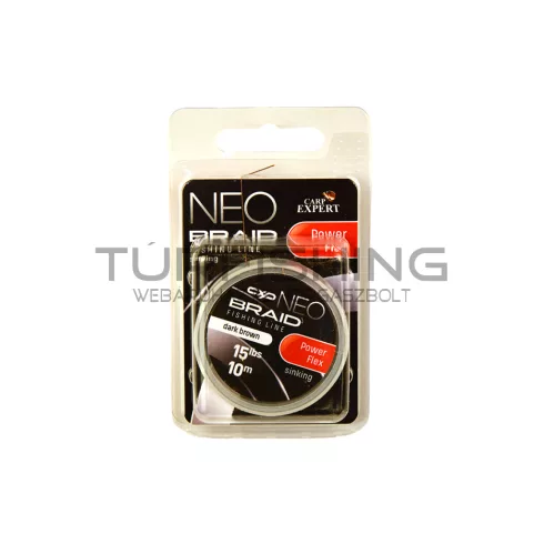 CARP EXPERT NEO POWERFLEX KOPÁSÁLLÓ FONOTT SÜLLYEDŐ ELŐKEZSINÓR 15LBS DARK BROWN 10M