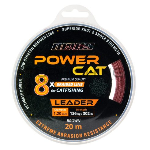 NEVIS Powercat Braid Leader X8 20m 0.80mm