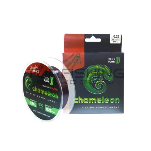 CARP EXPERT CHAMELEON 600M/SPOOL SHINY DARK GREEN 0.25MM 10,55KG