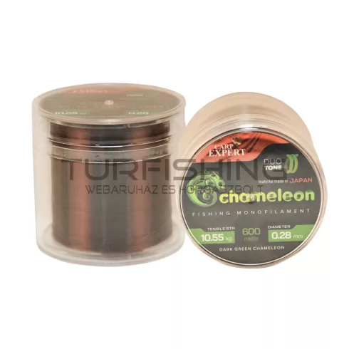 CARP EXPERT CHAMELEON 600M/SPOOL SHINY DARK GREEN 0.25MM 10,55KG