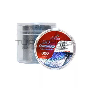   CARP EXPERT 3D CAMOUFLAGE GREY 0,20MM 600MGREY + BLACK 3D CAMOUFLAGE 5,31KG